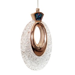 LAMPA WISZĄCA KRYSZTAŁOWA LED LHJ109-1CP JASNE RÓŻOWE ZŁOTO