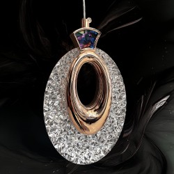 LAMPA WISZĄCA KRYSZTAŁOWA LED LHJ109-1CP JASNE RÓŻOWE ZŁOTO