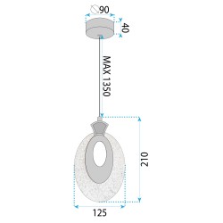 LAMPA WISZĄCA KRYSZTAŁOWA LED LHJ109-1CP JASNE RÓŻOWE ZŁOTO