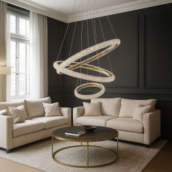 LAMPA SUFITOWA WISZĄCA LED LHJ042-CP3 ZŁOTA