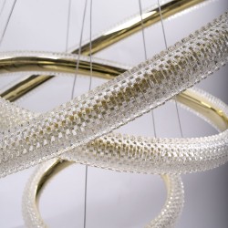 LAMPA SUFITOWA WISZĄCA LED LHJ042-CP3 ZŁOTA