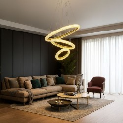 LAMPA SUFITOWA WISZĄCA LED LHJ042-CP3 ZŁOTA