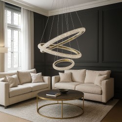 LAMPA SUFITOWA WISZĄCA LED LHJ042-CP3 ZŁOTA