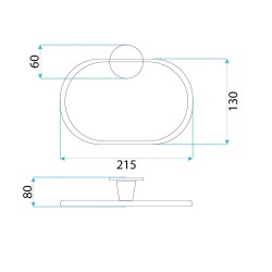 Wieszak łazienkowy RING 16101 Aristo Nikiel Szczotkowany