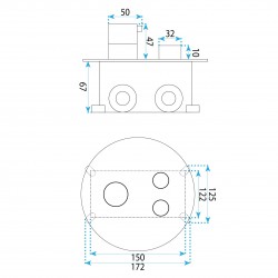 Zestaw natryskowy podtynkowy z termostatem Rea Lungo Diamond Chrom+ BOX