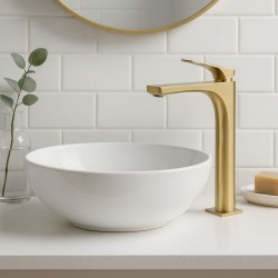 Bateria Umywalkowa REA Joe Złota Szczotkowana Wysoka