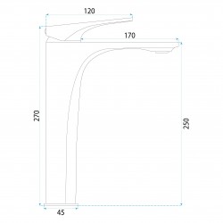 Bateria Umywalkowa REA Joe Złota Szczotkowana Wysoka