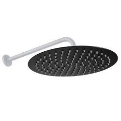 Deszczownica okrągła Rea 25cm Czarna Mat