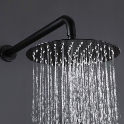 Deszczownica okrągła Rea 25cm Czarna Mat