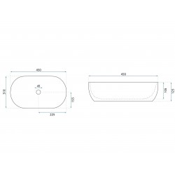 Umywalka nablatowa Rea Amelia 45