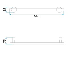 Wieszak łazienkowy jednoramienny 16101 Aristo Złoty Szczotkowany