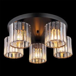 Lampa sufitowa kryształowa EBT023-5C CZARNA