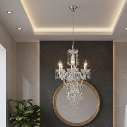 LAMPA SUFITOWA WISZĄCA EBT006-3CP TRANSPARENT