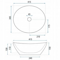 Umywalka nablatowa Basaro Atena