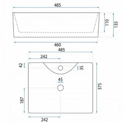 Umywalka Nablatowa Basaro Ceres