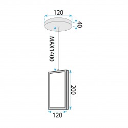 LAMPA SUFITOWA WISZĄCA LED LHJ084-1CP ZŁOTA