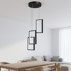 LAMPA SUFITOWA WISZĄCA LED LHJ087-3CP CZARNA