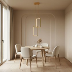 LAMPA SUFITOWA WISZĄCA LED LHJ086-2CP ZŁOTA