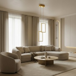 LAMPA SUFITOWA WISZĄCA LED LHJ086-2CP ZŁOTA