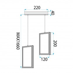 LAMPA SUFITOWA WISZĄCA LED LHJ086-2CP ZŁOTA
