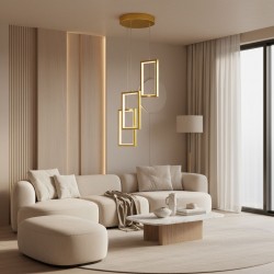 LAMPA SUFITOWA WISZĄCA LED LHJ088-3CP ZŁOTA