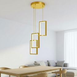 LAMPA SUFITOWA WISZĄCA LED LHJ088-3CP ZŁOTA