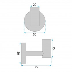 Wieszak łazienkowy 5705 Galo Miedź Szczotkowana