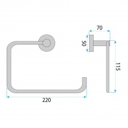 Wieszak łazienkowy 5610 Leo Złoty Szczotkowany