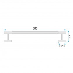 Wieszak łazienkowy jednoramienny 5701 Galo Miedź Szczotkowana