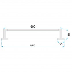 Wieszak łazienkowy jednoramienny 5901 Nico Miedź Szczotkowana