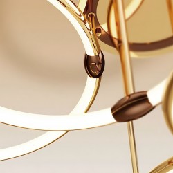 Lampa sufitowa G122-3C plafon LED ZŁOTA