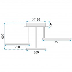 Lampa sufitowa G122-3C plafon LED ZŁOTA