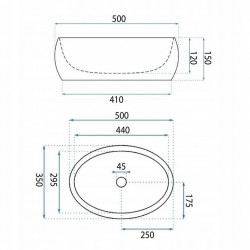 Umywalka nablatowa Basaro Aurora