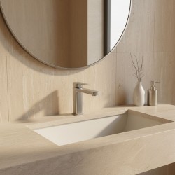 Bateria umywalkowa Rea Arlo Nikiel Szczotkowany Niska