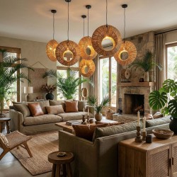 LAMPA SUFITOWA WISZĄCA APP1788-1CP NATURE