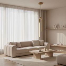 Lampa wisząca LED APP1803-CP Złota Szczotkowana