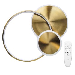 Lampa sufitowa APP1711-C plafon LED Złota Szczotkowana + pilot