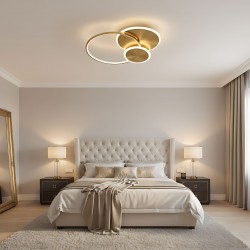 Lampa sufitowa APP1711-C plafon LED Złota Szczotkowana + pilot