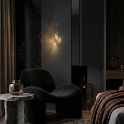 KINKIET ŚCIENNY LED G177-W ZŁOTY