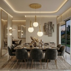 LAMPA SUFITOWA WISZĄCA G179-3CP ZŁOTA