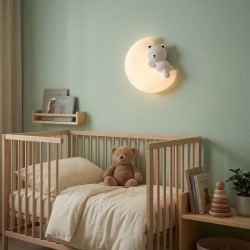 KINKIET ŚCIENNY LED G181-W MIŚ NA KSIĘŻYCU