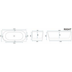 Wanna Akrylowa Narożna SYDNEY BELLANTO PRAWA 150cm