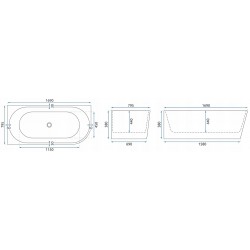 Wanna Akrylowa Narożna SYDNEY BELLANTO LEWA 170cm
