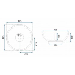 Umywalka Nablatowa Rea Felicia