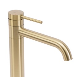 Bateria Umywalkowa REA LUNGIS Złota Szczotkowana Super High