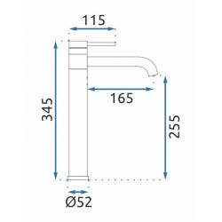 Bateria Umywalkowa REA LUNGIS Złota Szczotkowana Super High