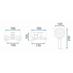 Bateria wannowa REA BLOOM złota