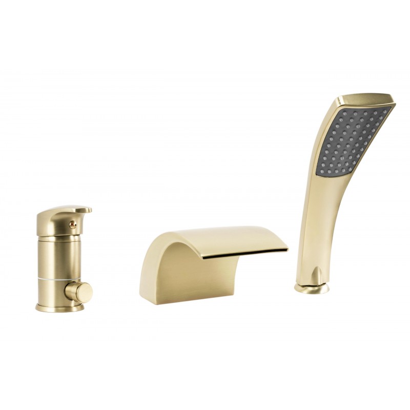 Bateria wannowa Rea Riven złota szczotkowana