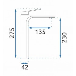 Bateria Umywalkowa REA Marco Tytan Wysoka
