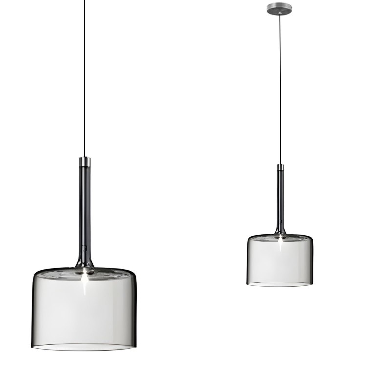 Lampa Sufitowa Wisząca Szklany Klosz APP1701-1CP GREY A